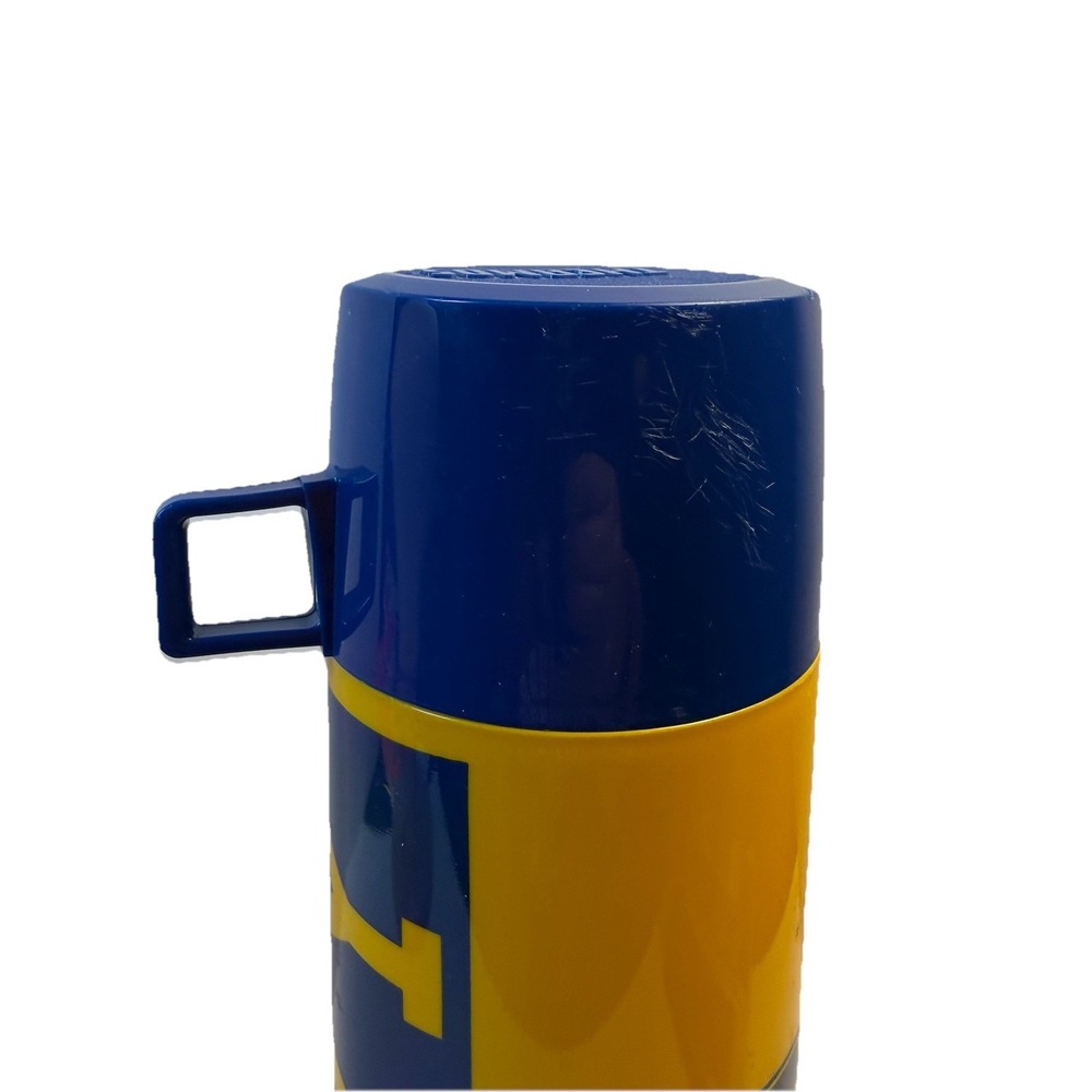 Vintage Navy College football Thermos 14" Naval Academy Blue Yellow - Picture 4 of 9